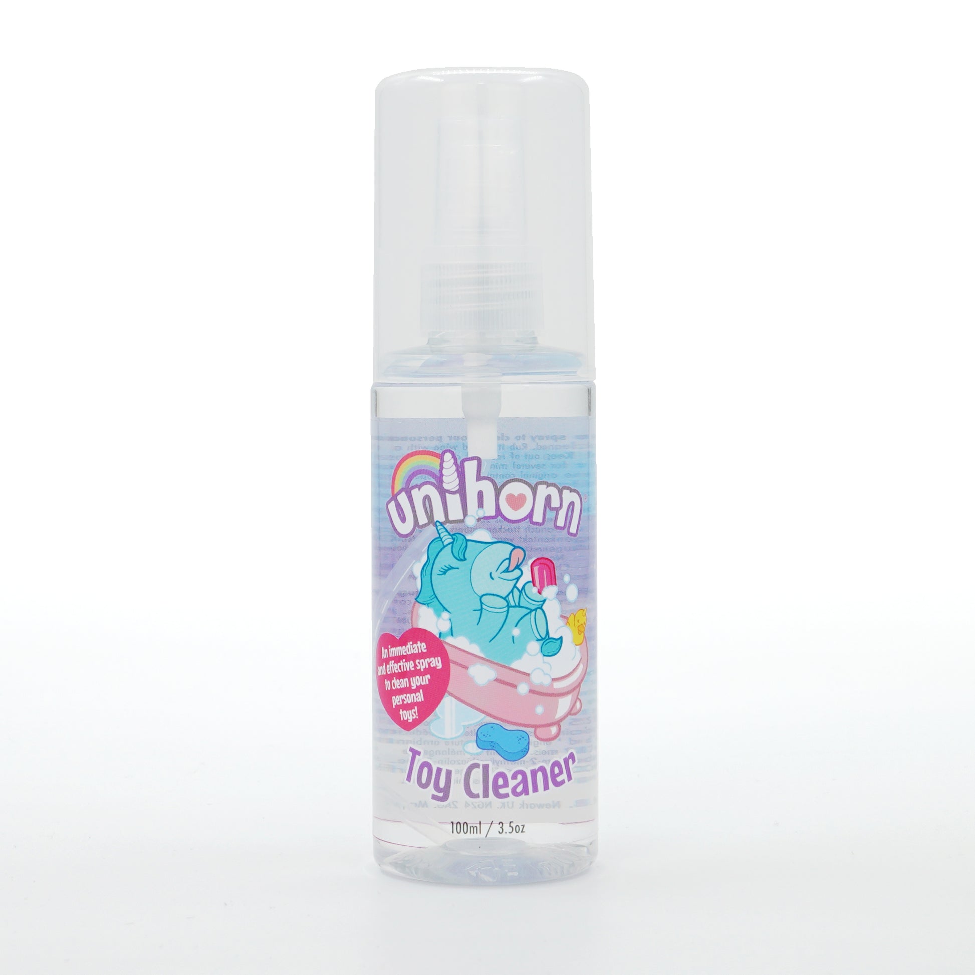Unihorn Toy Cleaner stood on a white background