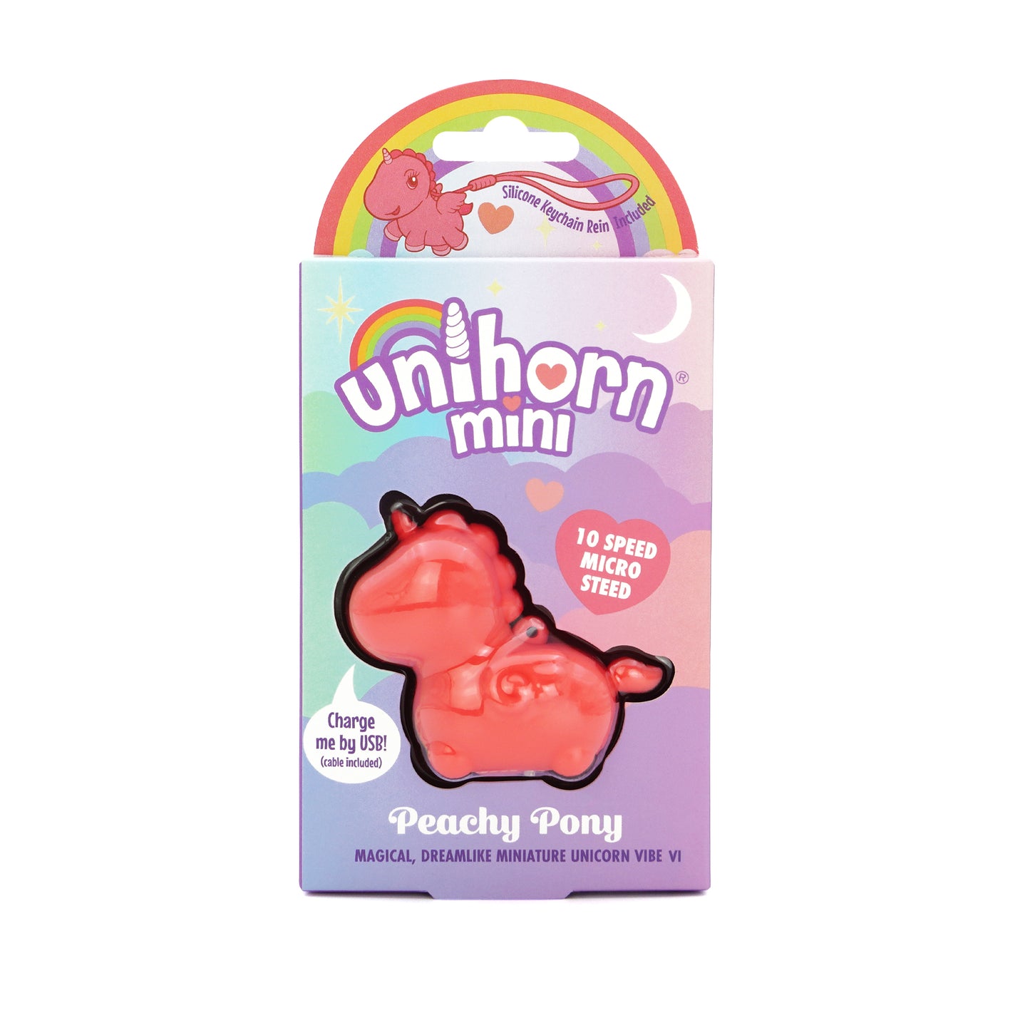 Peachy Pony in the packaging on a white background