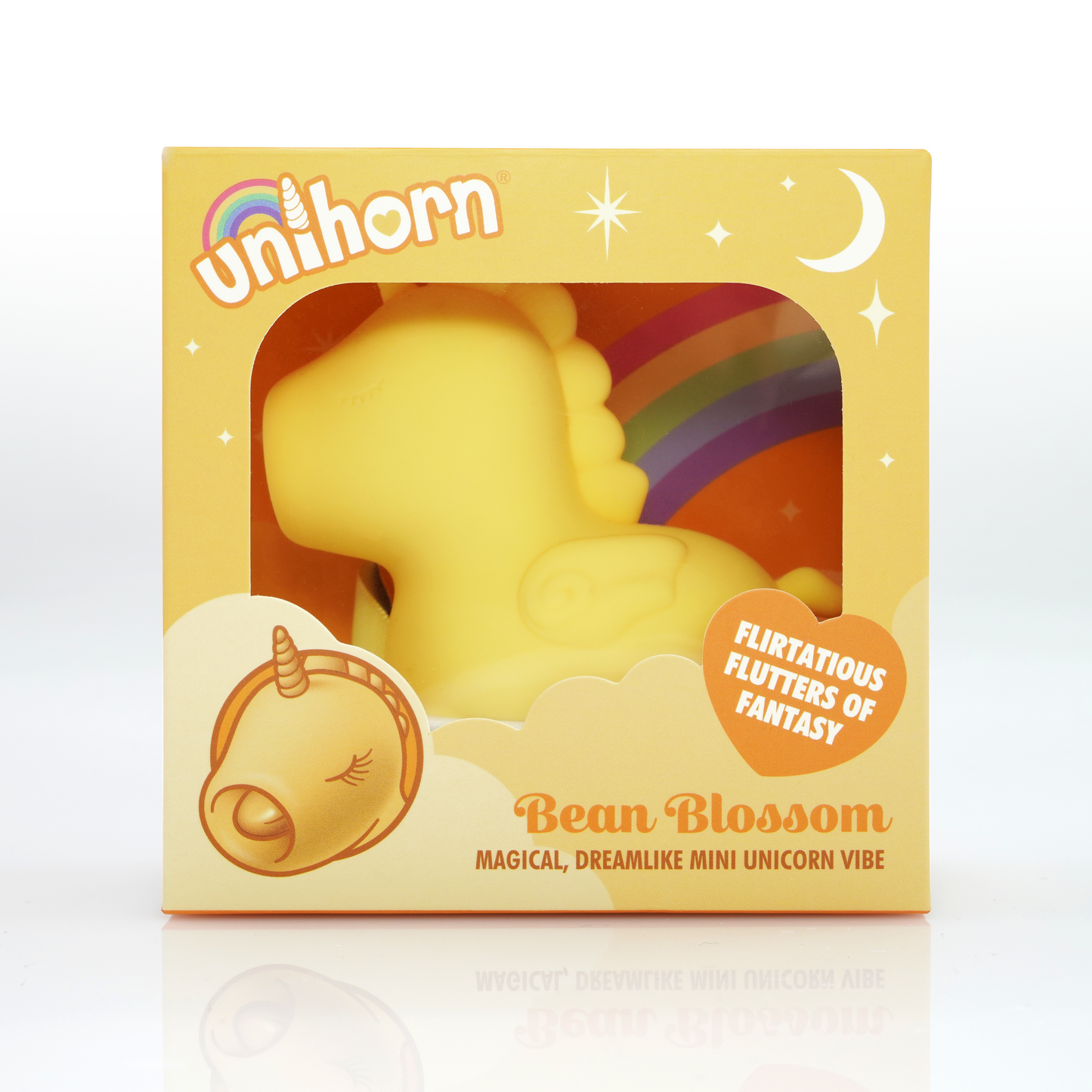 Bean Blossom Unihorn in the box on a white background