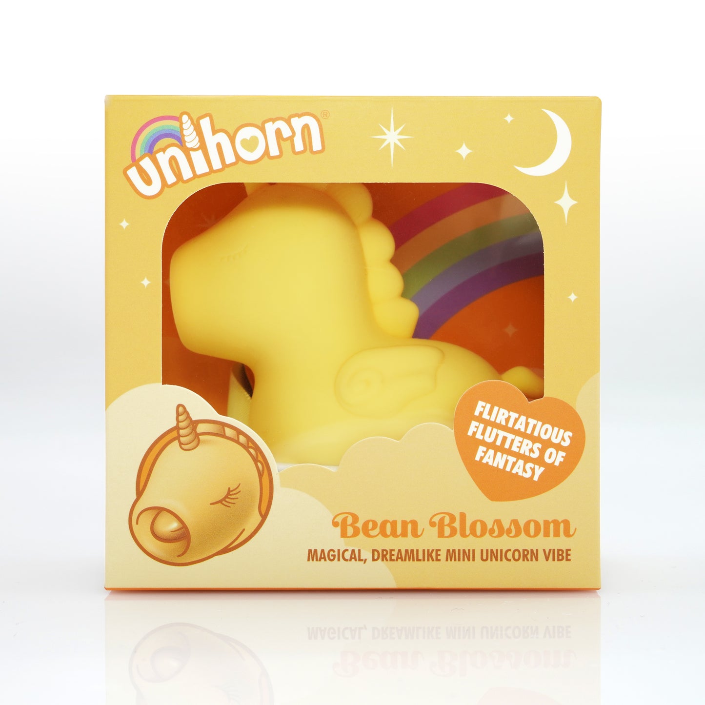 Bean Blossom Unihorn in the box on a white background