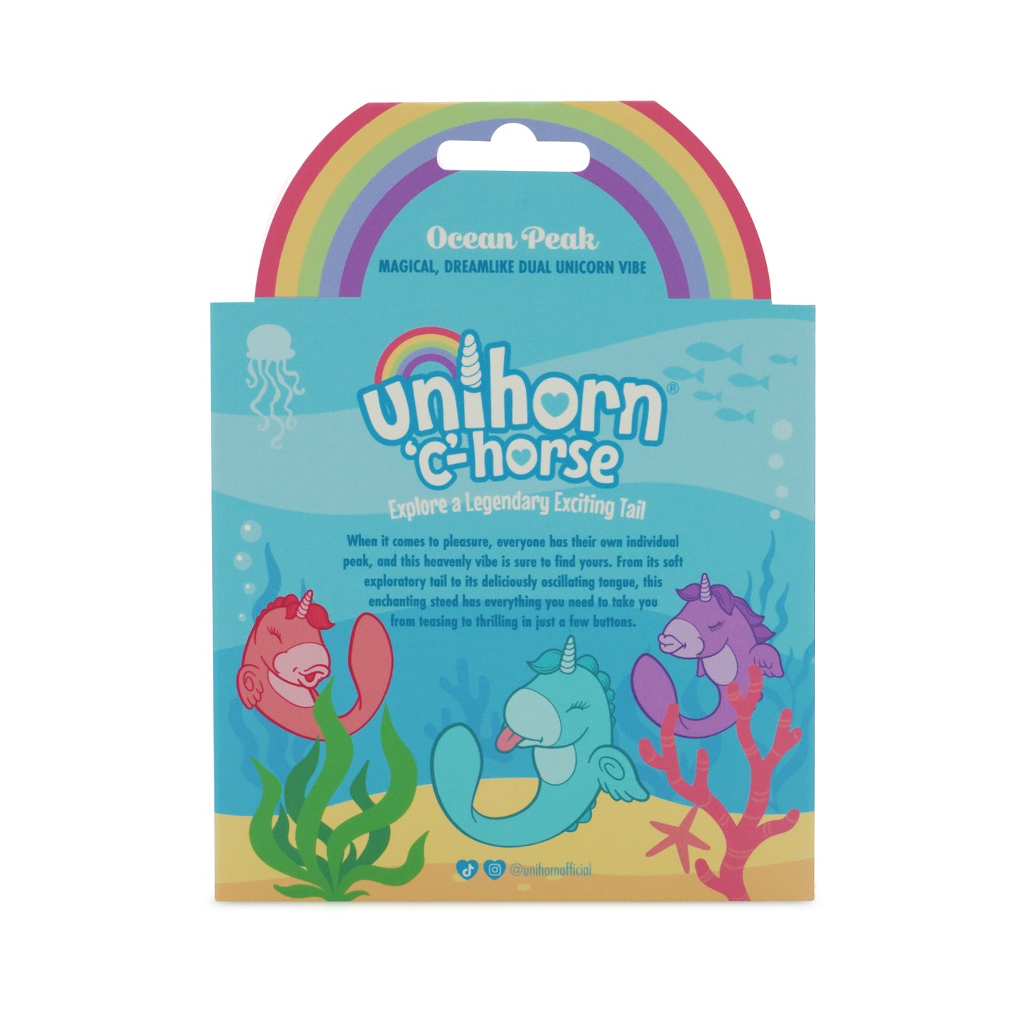 Ocean Peak Unihorn C-Horse box packaging back on a white background