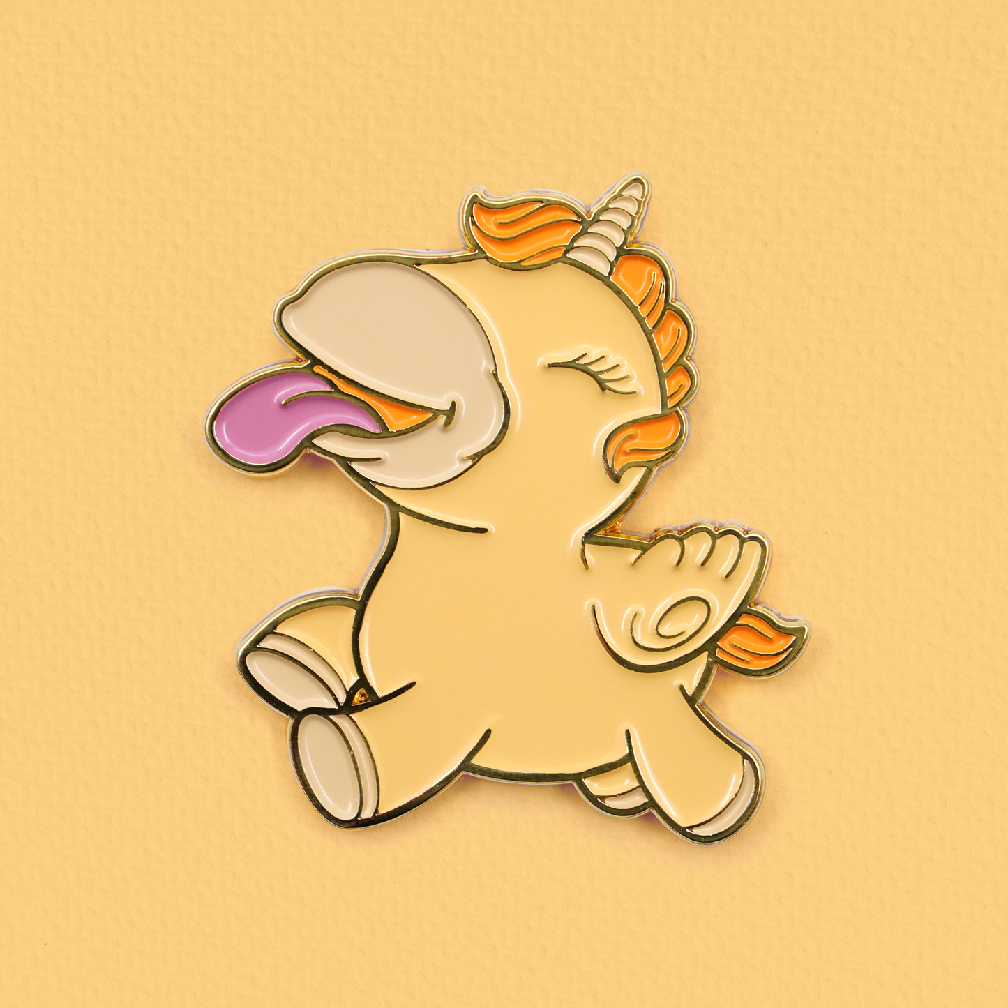 Bean Blossom - Large Enamel Unicorn Pin Badge