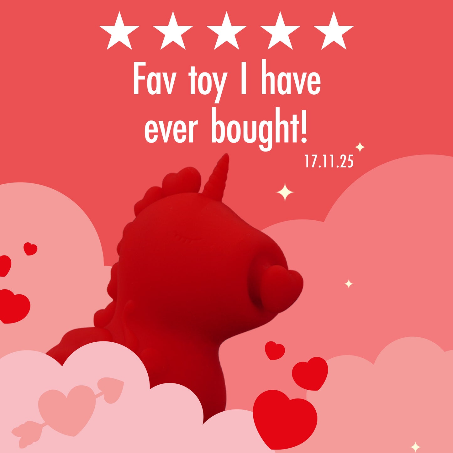 Cupid's Beau Unicorn Heart-Tongued Vibrator