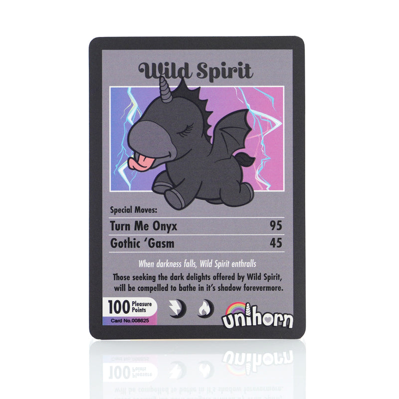 Wild Spirit collectors card on a white background