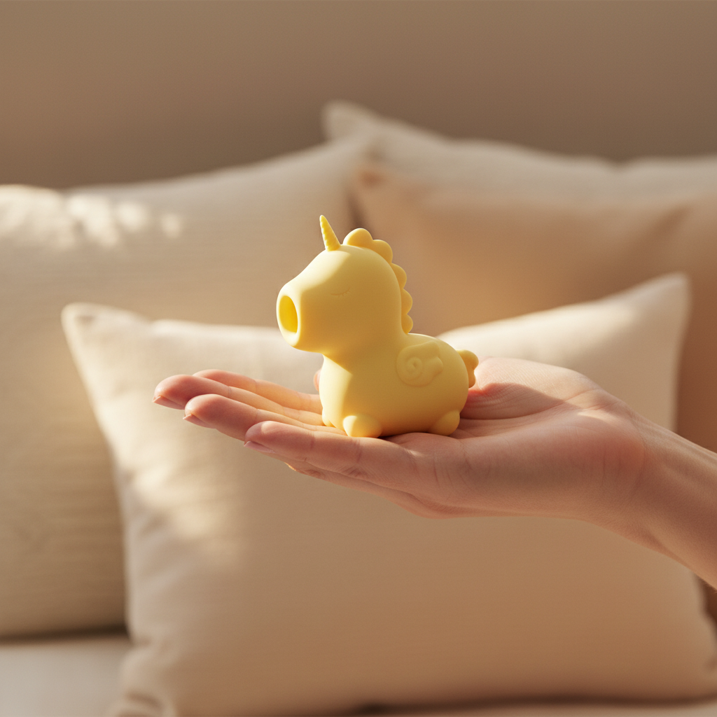 Hand Holding Bean Blossom Close-up