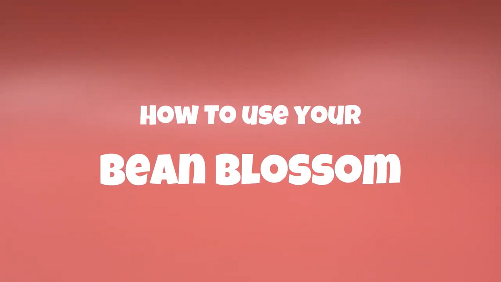 How to Use Your Bean Blossom